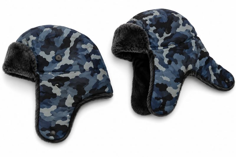 Army Ear-Flap Hat with Fur