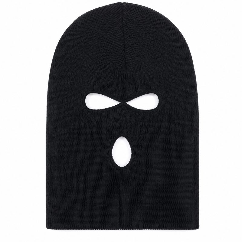 3 Holes Balaclava Hat — Black